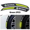 cycr3 For Skoda Carbon Fiber Car Wheel Eyebrow Fender Sticker Reflective Strips Warning Protector Strip Octavia Superb RAPID FABIA