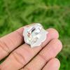 Natural Labradorite Stackable Flower Adjustable Ring 925 Silver For Women