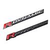 Car Metal R DYNAMIC Logo Side Fender Trunk Badge Emblem Decals Sticker For VELAR Sport Discovery Evoque HSE Defender