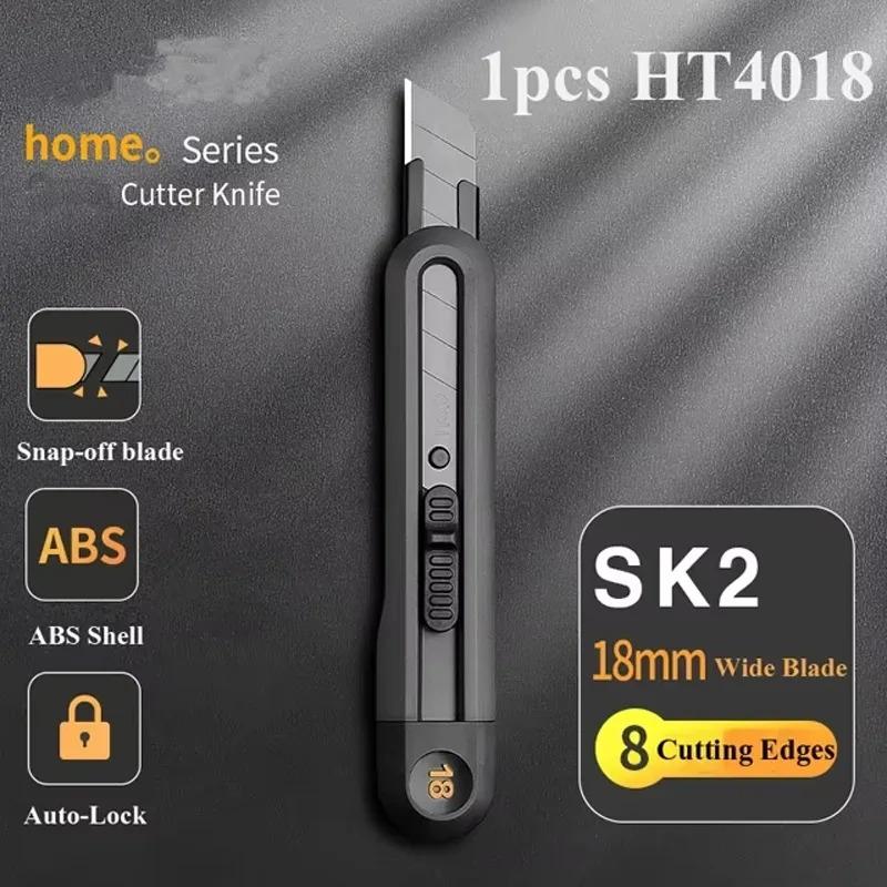 Afbreekbaar Stanleymes Intrekbare Pakketopeners 9mm 18mm Hoge Koolstofstaal Bladen Automatische Vergrendeling, voor Kantoorartikelen Schrijfwaren