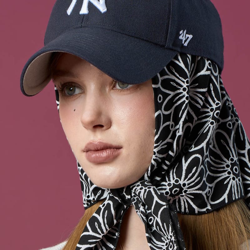 KOLEAT Μπαντάνα Προστασίας UV Λουλούδι Μπαντάνα Μαλλιών Μαντήλι [ΜΑΥΡΟ]