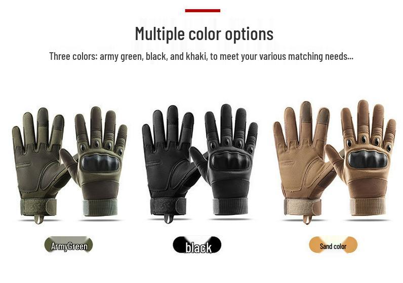 Men's Tactical Touchscreen Non-slip Wear-resistant Cycling Gloves, Full & Half Finger Options