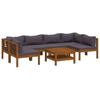 Vidaxl 7-Cz. Garden Lounge Set, With Cushions, Acacia