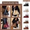 Women Leather Shoulder Bag Versatile Soft Underarm Bag Casual 2pcs Shoulder Bag and Handbag Set Satchel Hobo Bag Shopping Bag