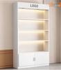 Lockable Glass Display Cabinet for Figurines, Toys, and Cosmetics