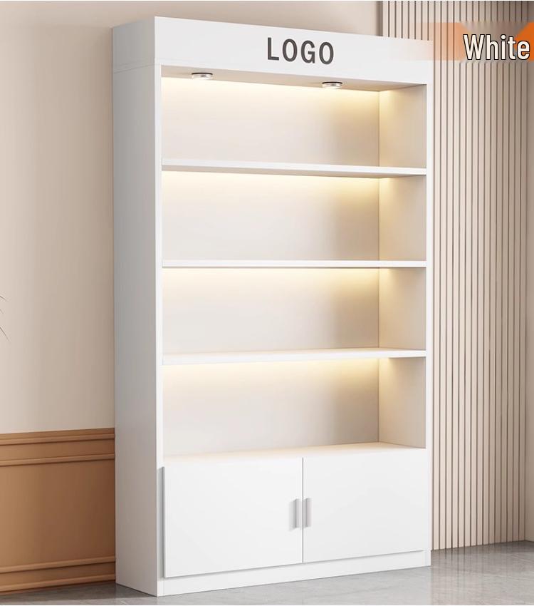 Lockable Glass Display Cabinet for Figurines, Toys, and Cosmetics