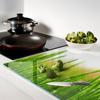 Decorative Kitchen Glass Cutting and Serving Board Grass 80x52 cm