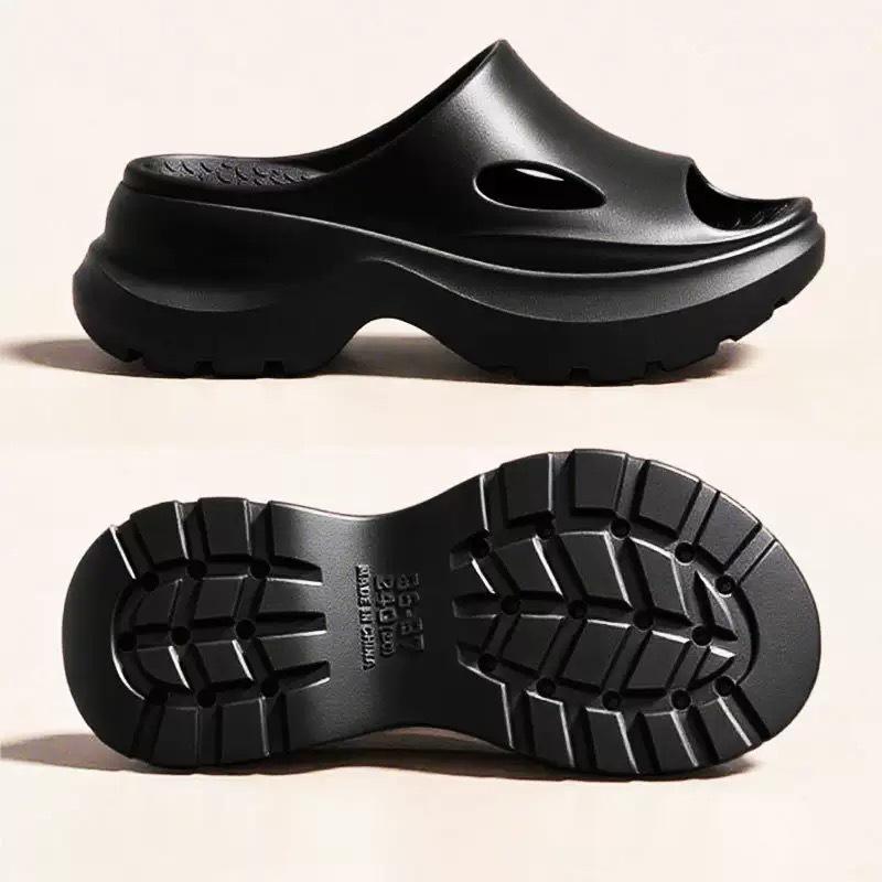 Super Thick-bottomed Cool Slippers Summer Indoor Home Non-slip and Deodorant Outer Wear Fashionable Height-increasing Cool Slippers