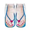 Gemusterte 3D-gedruckte Socken Knöchelhoch Lustige kurze Socken Lässige Flip-Flop-Socken Damen