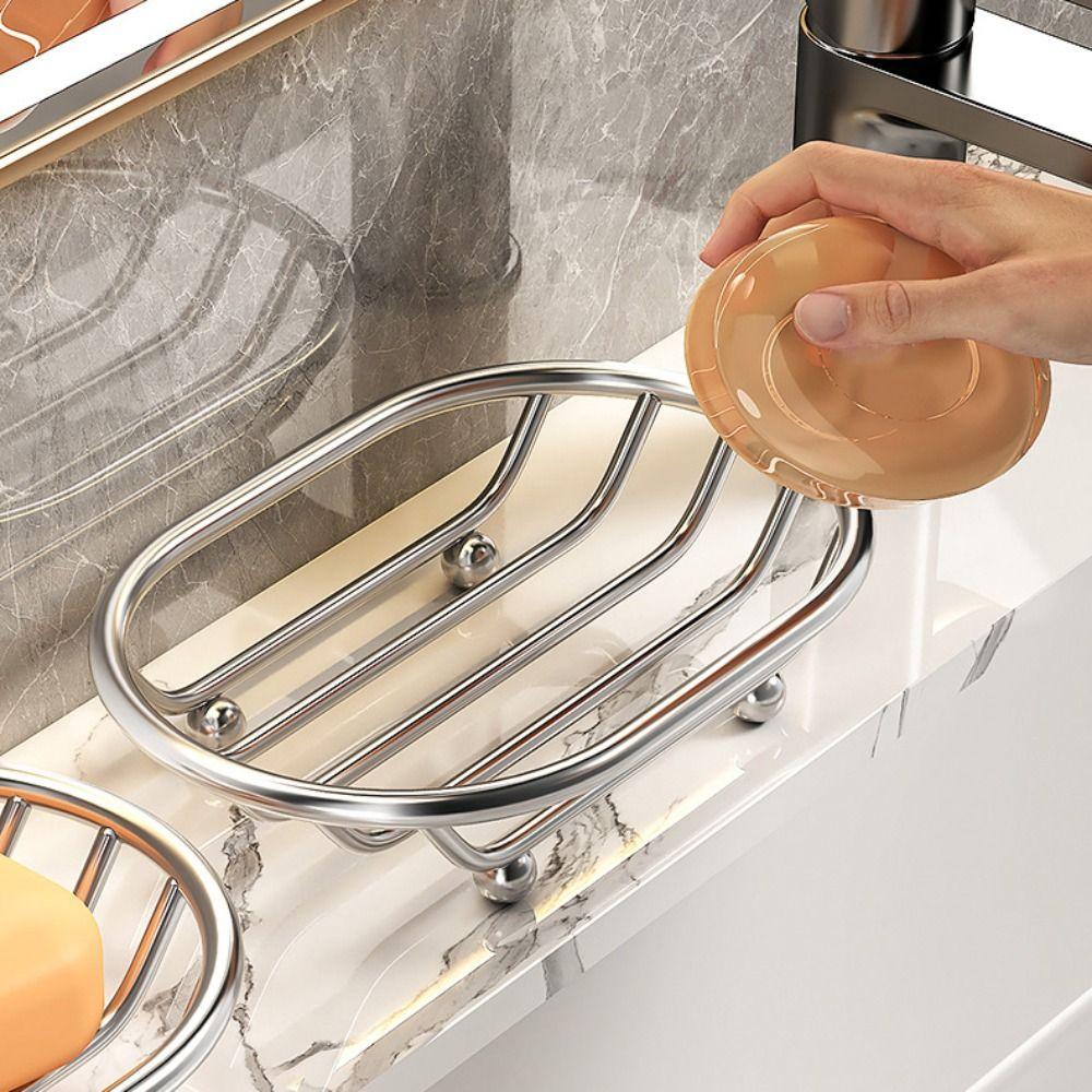 Anti-rust Soap Drain Plate Self Draining Soap Filter Rack Easy To Clean Soap Container  Home Decor