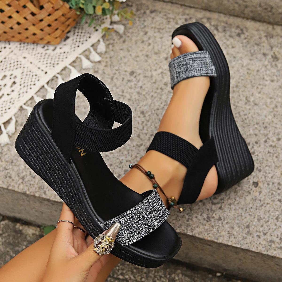 

Fashion Women Sandals Summer Wedges Platform Fashion Sandals Women Fish Mouth Rome Elegant Casual Plus Size Woman Shoes Zapatos De Mujer 36