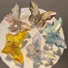 1 Pcs Pince à Cheveux Papillon Transparent Femme Été Cristal Sirène Couleur Éblouissante Pince Pince Requin à l'Arrière de la Tête