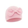 Atmungsaktive Babyhaube Baumwolle Neugeborene Schleife Mütze Fetale Mütze Bequeme Kopfbedeckung für 0 bis 6 Monate Unisex