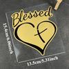 Matte Gold Blessed Motorcycle Sticker Waterproof for Motorcycle Fairing Fuel Tank Car Windows Scooter Universal Vinyl Decals