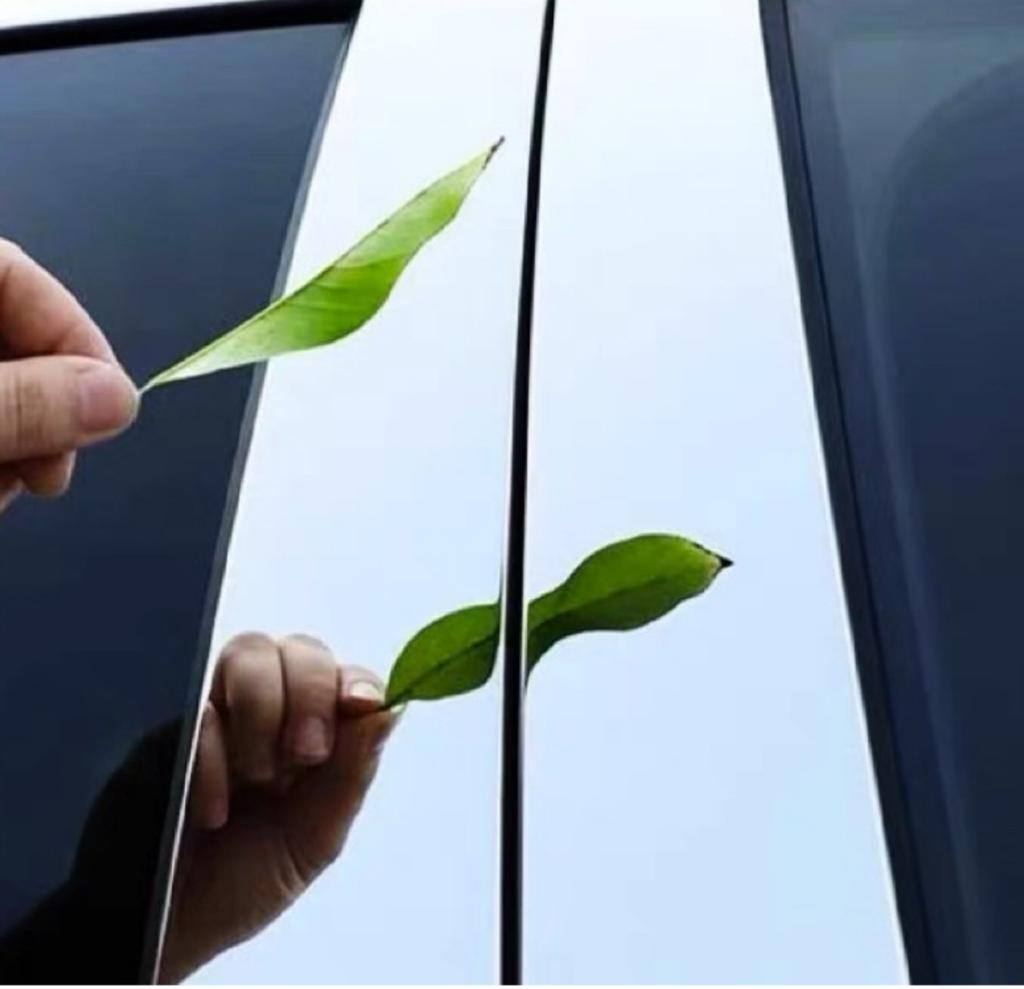 6PCS Glossy Black Pillar Post Window Trim Fit For KIA Seltos KX3 2019 2020-2023 Silver Carbon Door Moulding Sticker Cover