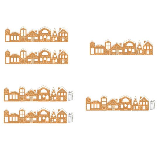 Vánoční perníková chaloupka kartonová stavebnice skládací perníková vesnička dekorace na stůl selský styl do interiéru středový prvek