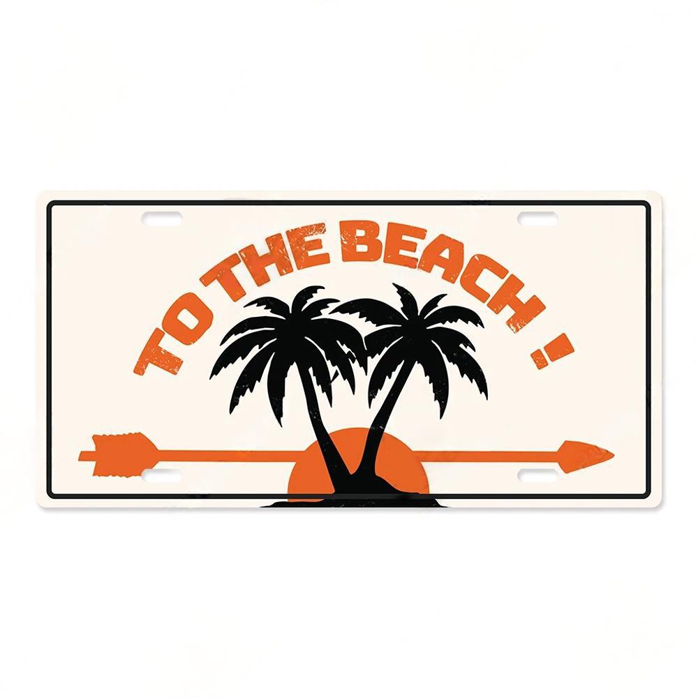 Summer Beach License Posters Wall Decor Plate Meal Sign Plaque Metal Vintage Tin Sign Room Decoration for Bar Pub