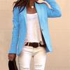 Women's Solid Candy Color Open Front Cardigan Formal Long Sleeve Coat