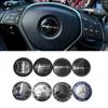 1PCs Steering Wheel Badge Emblem Decorative Sticker For Mercedes Benz AMG C E S GLE CLC Class W204 W203 W205 W124 W221 W213 W212