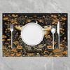 Boho Death Moth Placemats Set of 4 Kids Boho Butterfly Moth Flower Mushroom Rustic Garden Table Place Mats Placemat