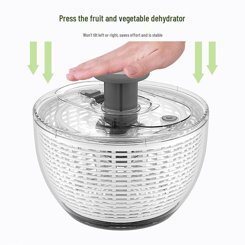Multifunctional Press Fruit & Vegetable Dehydrator and Salad Spin Dryer Basket for Household Use