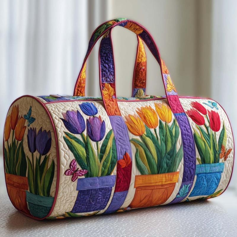 El Yapımı Kapitone Seyahat Çantası Vintage Sanatsal Karavan Doğa Spor Çantası Boho Hafta Sonu Çantası Erkek Kadın Kamp Yürüyüş Yolculuğu İçin