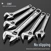 Large Opening Adjustable Jaw Wrench for Plumbing and Household Use