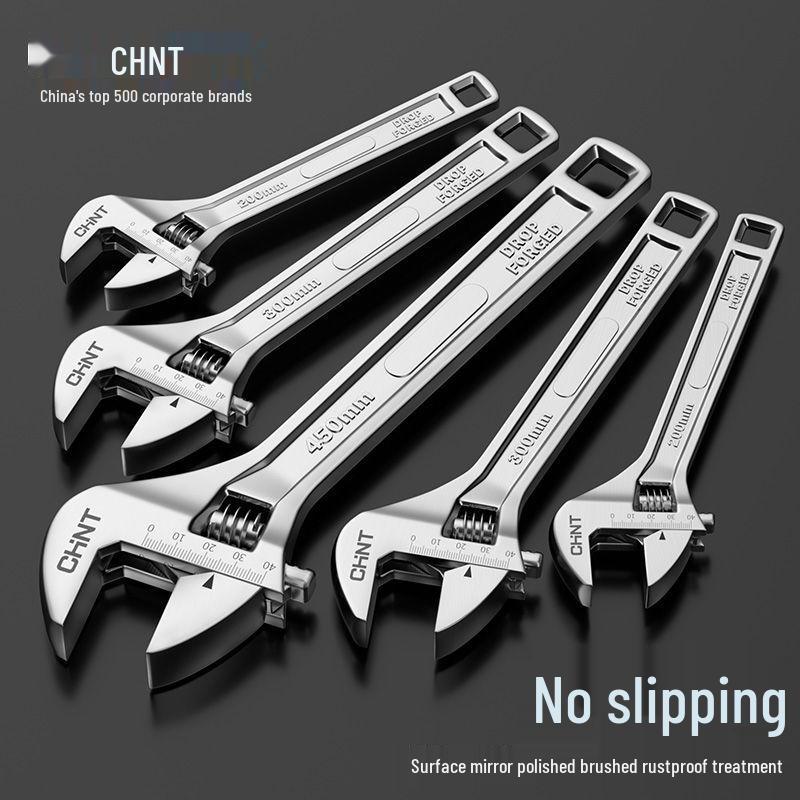 

Large Opening Adjustable Jaw Wrench for Plumbing and Household Use 8-inch Industrial Adjustable Wrench