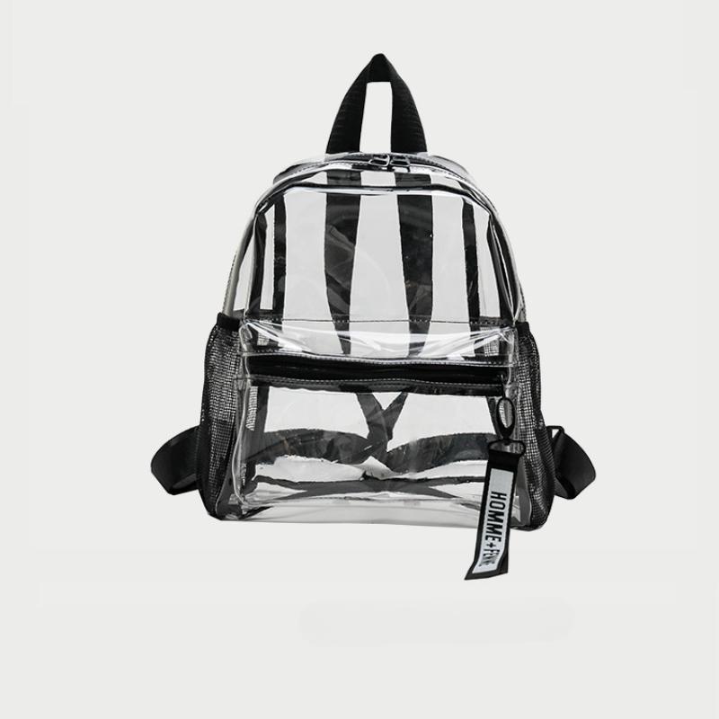 Summer Travel Women's Transparent Backpack Fashion Waterproof PVC Jelly Backpack Minimalist Beach Bag