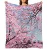 Cherry Blossoms Throw Blanket Beach Travel Decorative Sofas Sofas Blankets