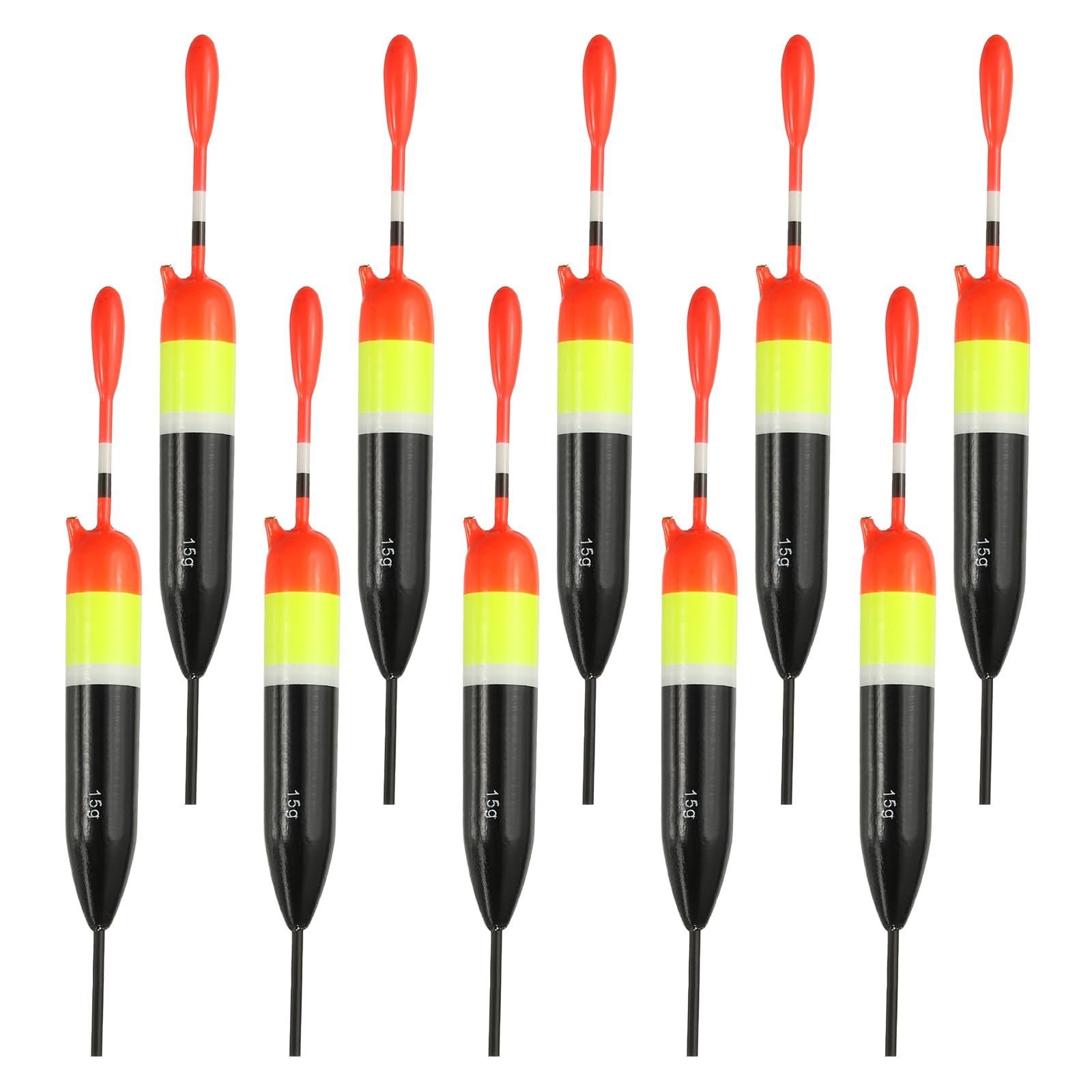 

PATIKIL Fishing Slip Bobber Float Balsa Wood Slide Float for and Bass Black 1/2oz (15g) 10-Pack Crappie, Panfish, Trout, - чёрный