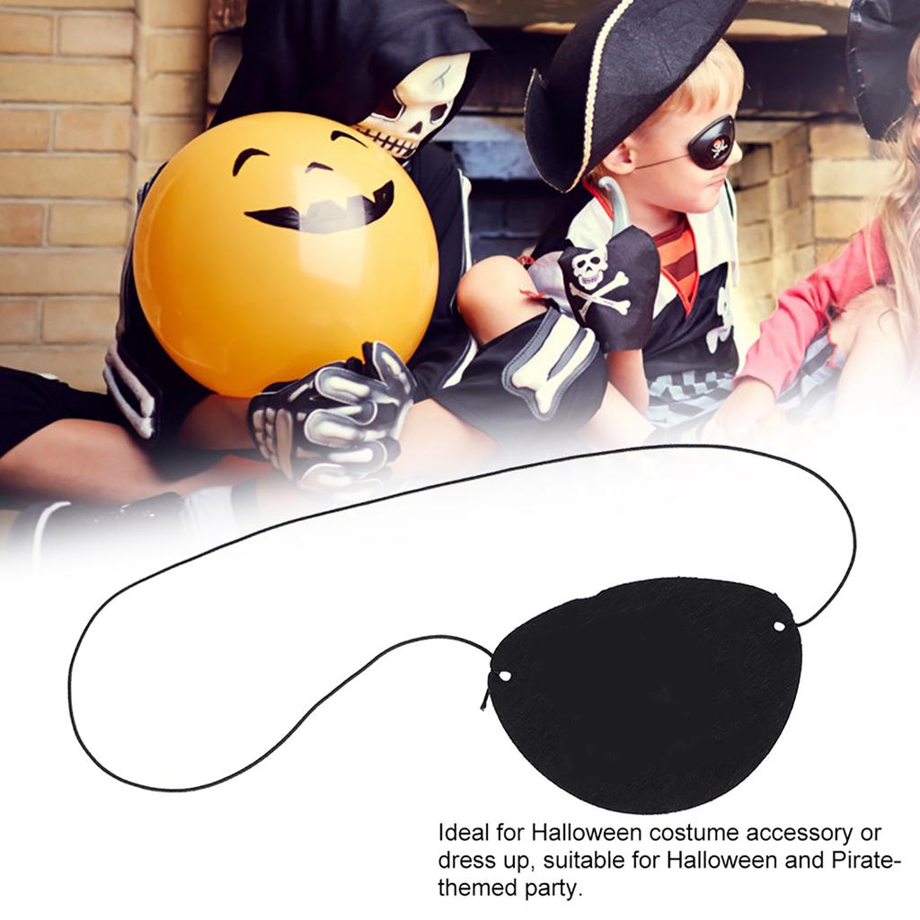 10PCS/Bag Halloween Pirate Eye Patch Costumes Skull Eyeshade Cover Mask Pirates Party Supplies