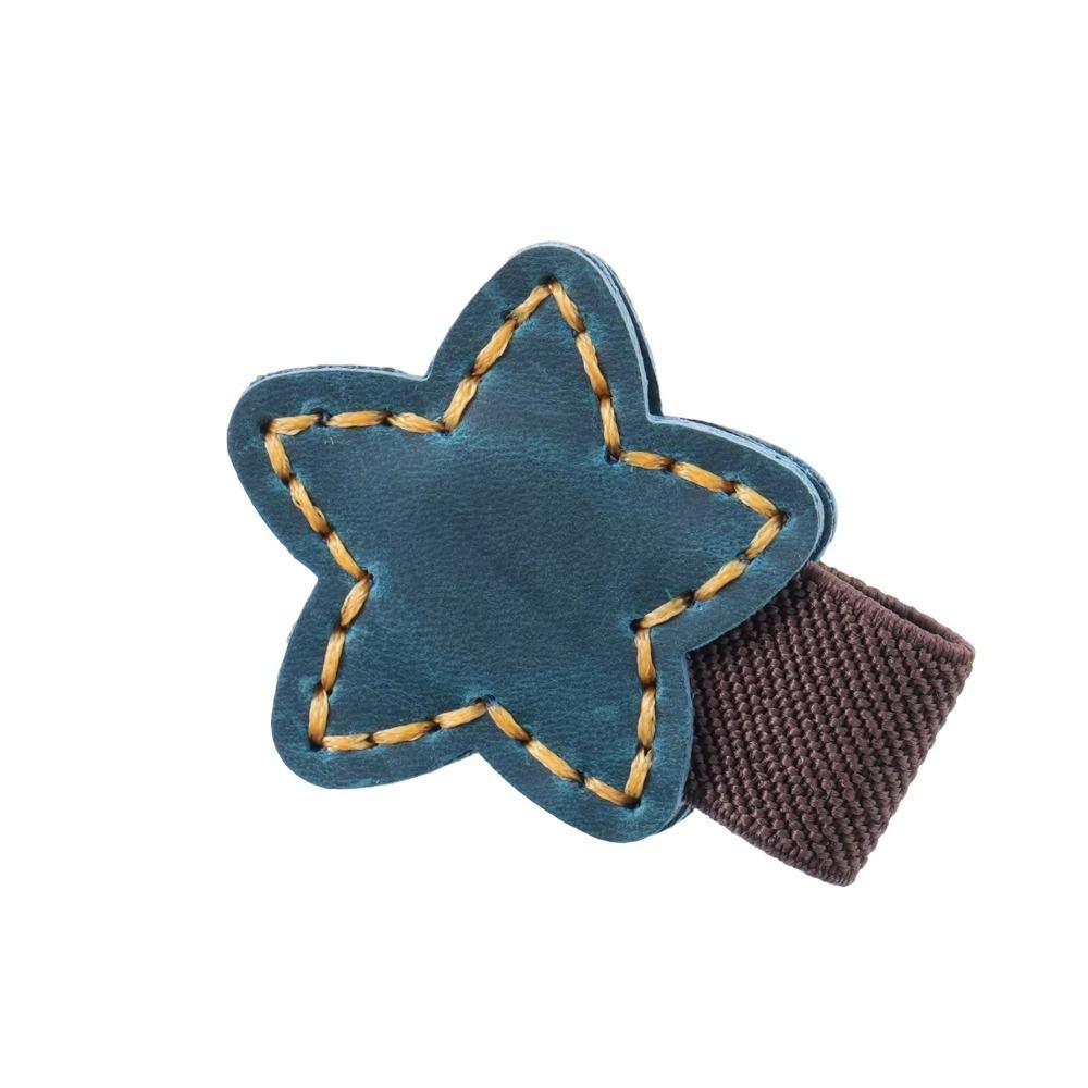 

Двусторонний разделитель страниц книги из натуральной кожи, закладка-клипса, магнитная звезда, закладка для книги, счет на руку синий