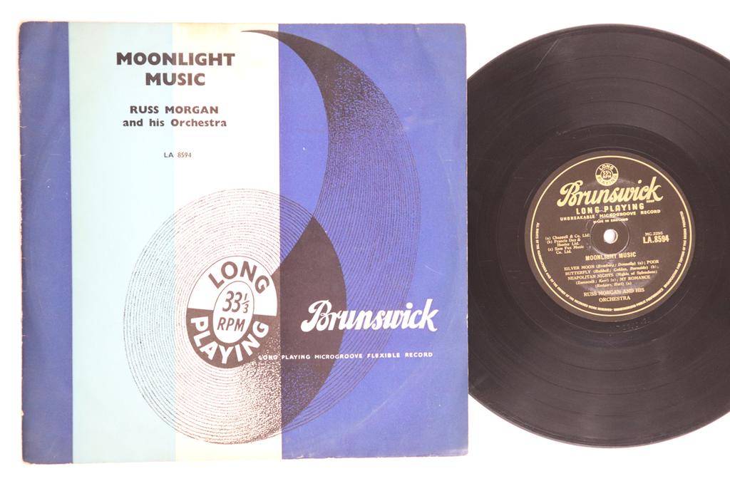 10inch Record RUSS MORGAN - Moonlight Music LA8594 BRUNSWICK UK Latin Used