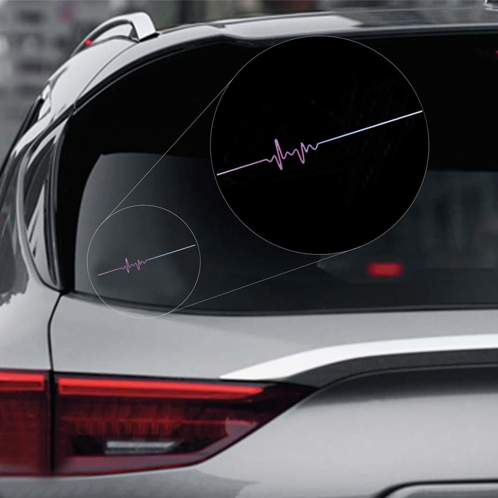 1pc Universal Car ECG Decorative Stickers Car Window Stickers Car Body Emblem Badge Decal Auto Exterior Decor Accessories