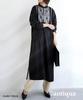 Antiqua Embroidered Long Free Size Black Women's Dress, Sleeve, UK-00121, 05,