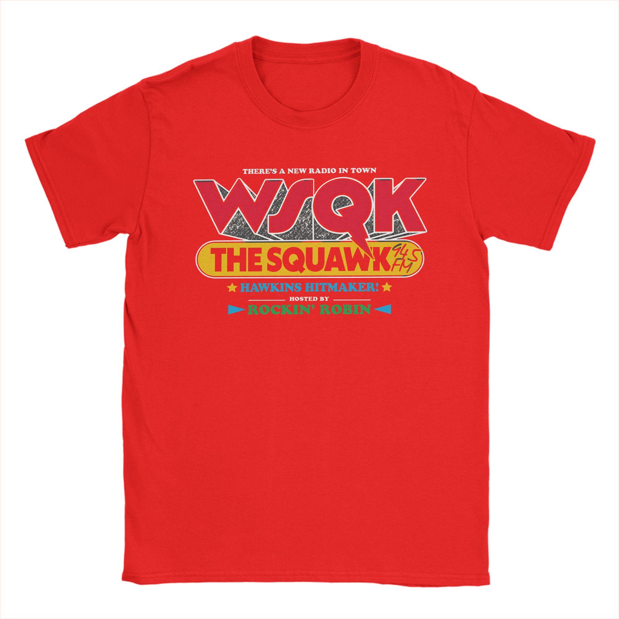 Hawkins WSQK TShirt Summer  Cotton TShirts For Unisexs Fashion Casual Tshirt ShortSleeve Vintage Tees S