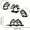 1pc Bird Family Metal Art Garden Signs - Cut Metal Sign A Metal House Sign forHome Garden Yard Art Patio and Outdoor Decorations