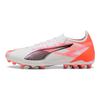 Puma Ultra 5 Series Ultimate Comfortable Durable Mg (Rubber Short Stud) Soccer Shoes Unisex Soccer Shoes White Orange 108342-01