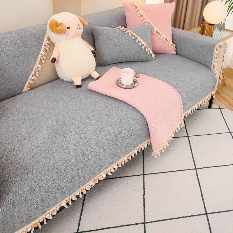 

Зимняя новая трехмерная жаккардовая удобная ватная подушка для дивана, современная простая нескользящая подушка для дивана, полотенце 70x70