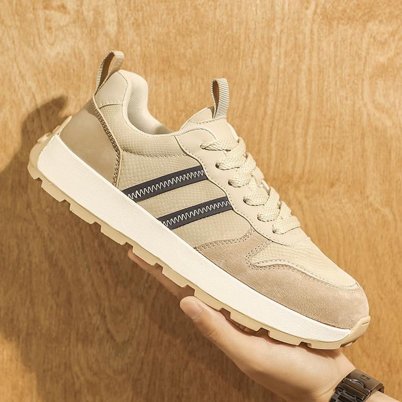 Fashion Ultra Fiber Leather Mens Sneakers Stylish Casual Shoes Non-Slip Outdoor Walking Shoes Leisure Walk Man Treking Footwear Trainers