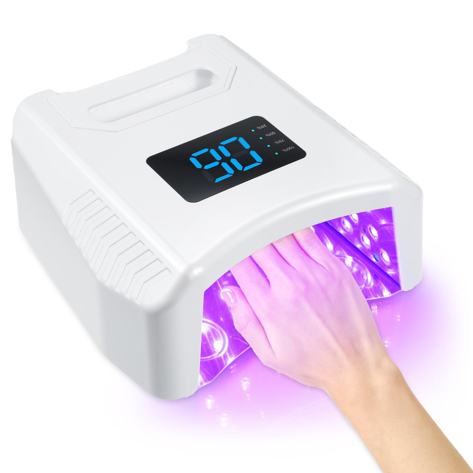 

Cordless UV LED Nail Lamp 80W 52LEDs Gel Nail Polish Dryer Quick Drying Fingernail Toenail Curing Lamp 4 Timer Settings with Auto Sensor Digital Displ
