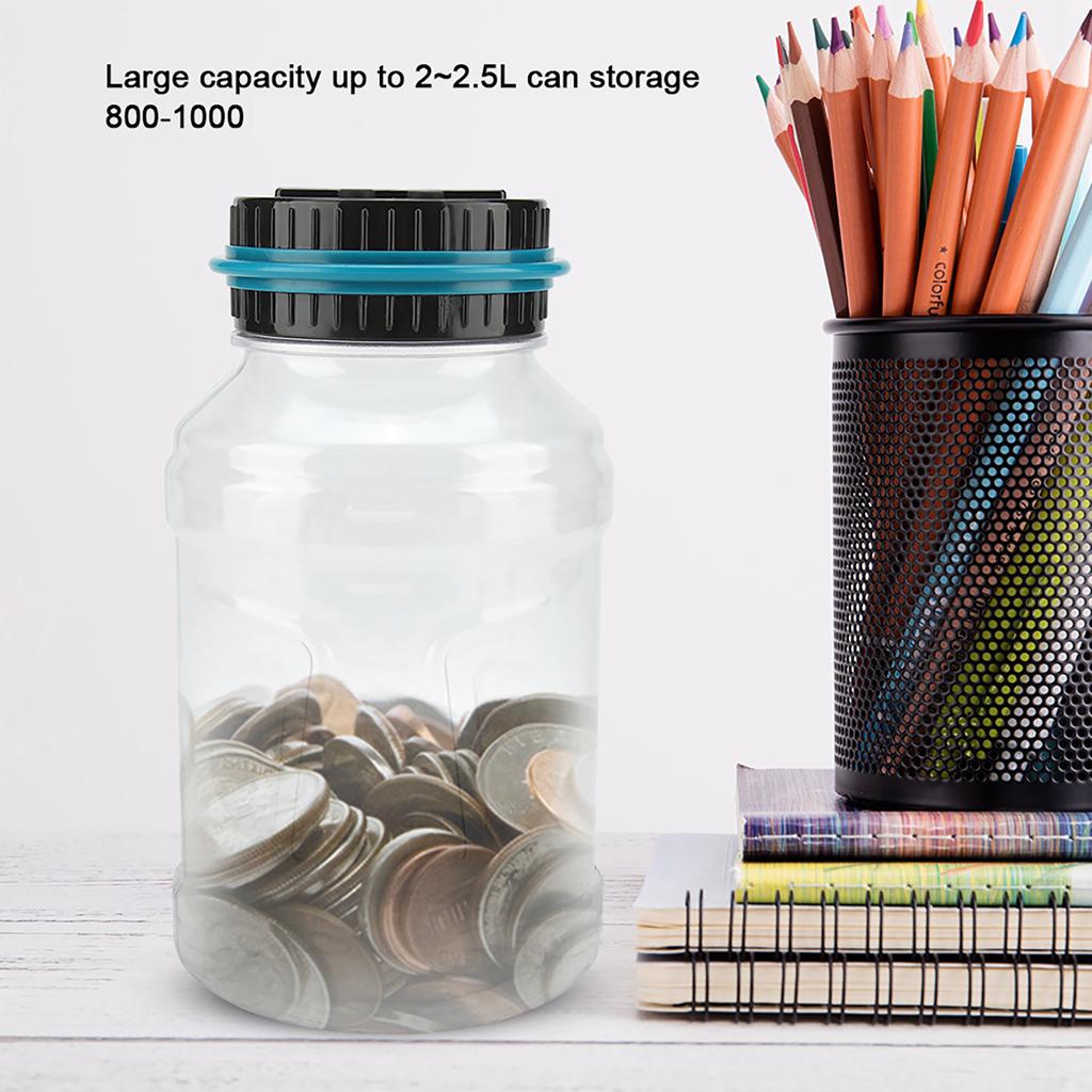 LCD Display Digital Piggy Bank Money Box Jar Dollar Coin Counting Box Money Saving Pot
