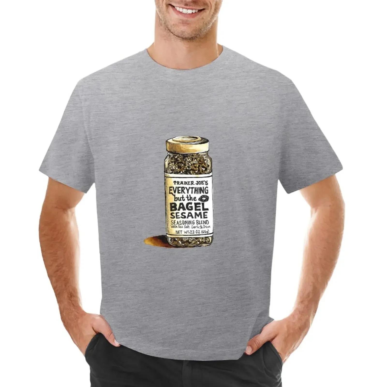 everything but the bagel seasoning TShirt blacks summer top korean fashion men t shirts S