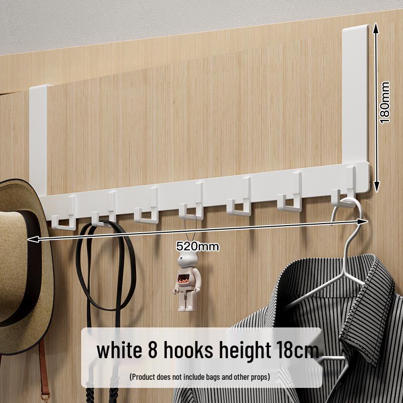 Punch-Free Over-the-Door Coat Rack & Wall-Mounted Hook Organizer