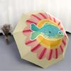 1pc Fish Sunflower Automatic Cute Umbrella 8-Bone Design Compact Gear for Outdoor Travel, Perfect Holiday Gift Yy251230009