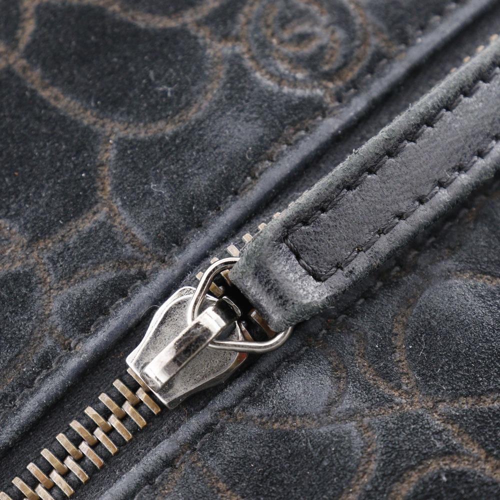 CHANEL Camelia Tote Bag ChainShoulder black Suede Women Used