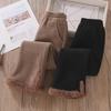 2023 Girls' Trendy Velvet-Lined Straight Casual Pants for Older Kids