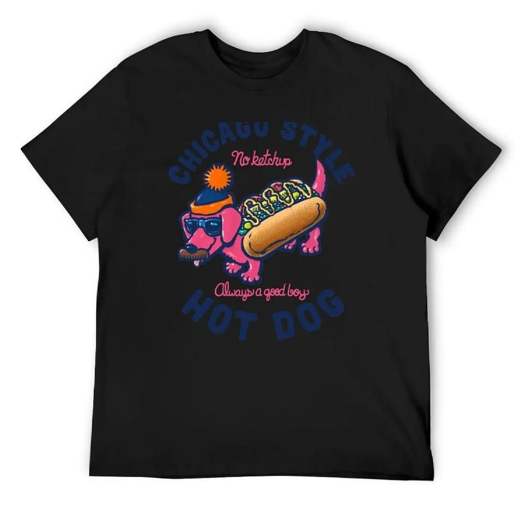 Da Chicago Dog With Text T-Shirt Louboutins Gifts for Boyfriend Valentines Boutique Clothes Oversized T Shirts for Men