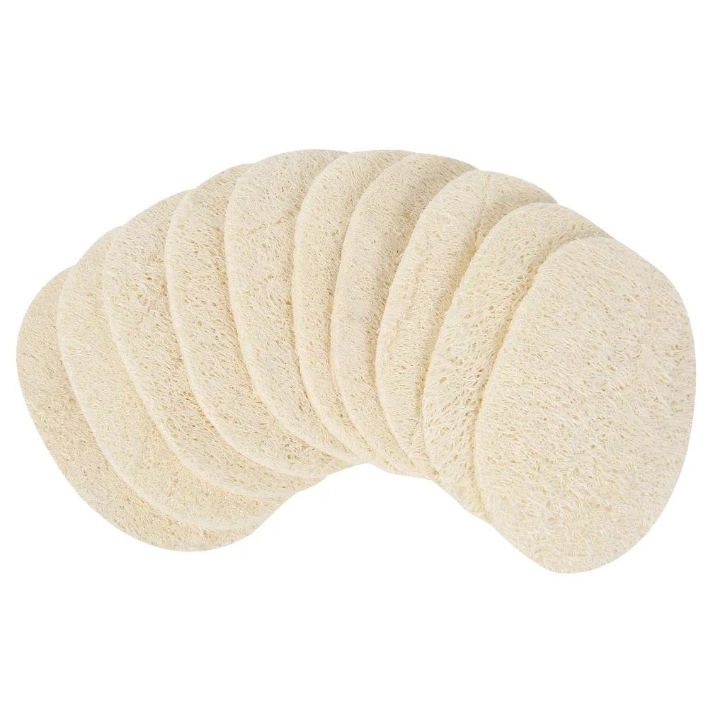 1/5/10Pcs Natural Luffa Sponge Dish Washing Cloth Loofah Scrub Pad Dish Pot Scrubber Sponge Household Kitchen Clean Brushes Pad